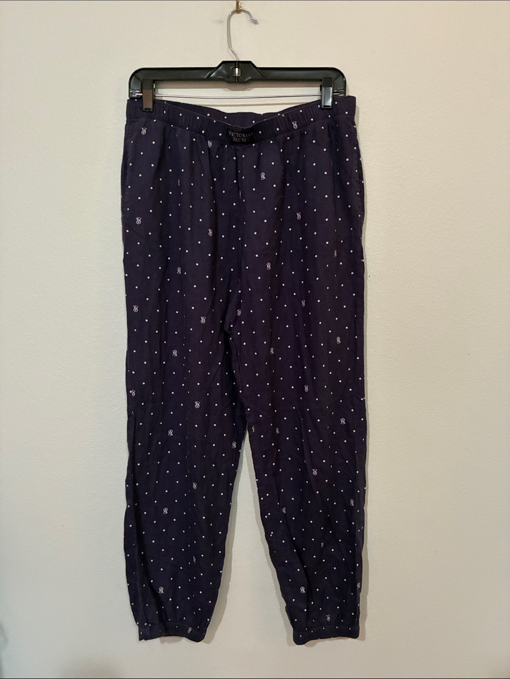 Victoria's Secret Navy Blue Polka Dot Pajama Pants - Picture 2 of 8